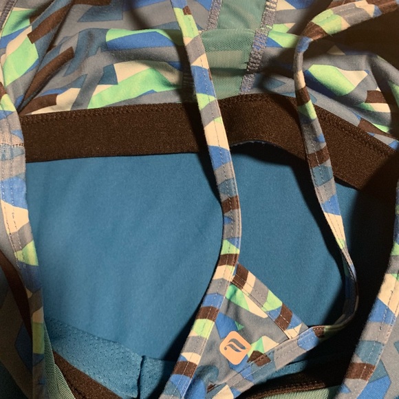 Blue Tank with Built in Bra - Picture 4 of 4